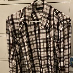plaid button up